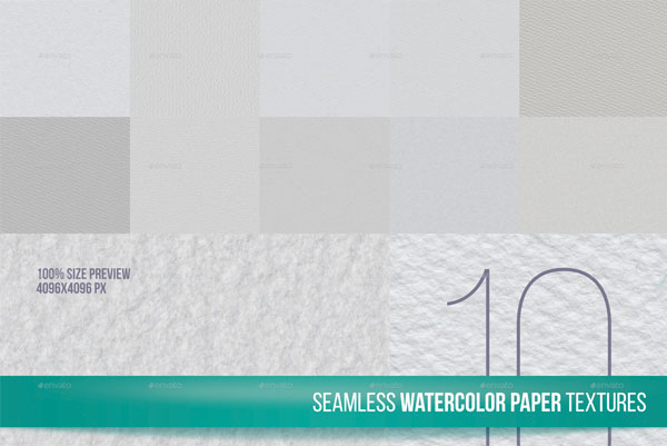 Seamless Watercolor Paper Texture Patterns