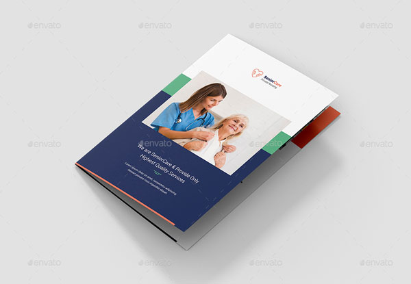 Senior Home Care Bi-Fold Brochure Template