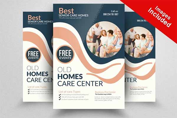 Senior Old Care Homes Flyers Template