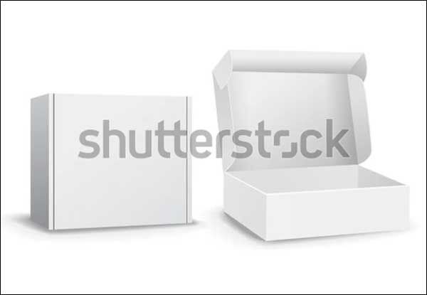 Set of Small White Cardboard Boxes Mockups