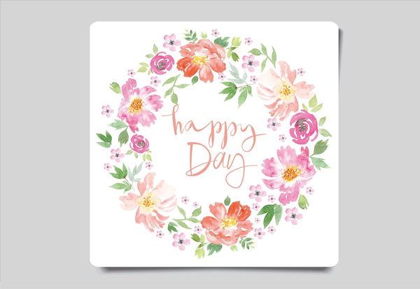 Set of Watercolor Greeting Cards