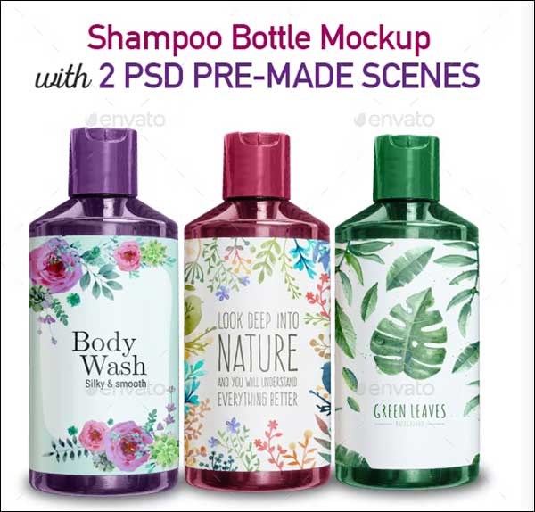 Shampoo Bottle Mockup - Set
