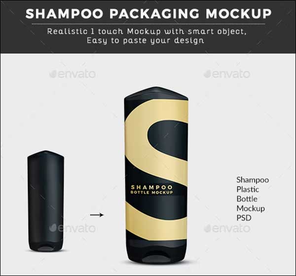 Shampoo Plastic Bottle Mockup