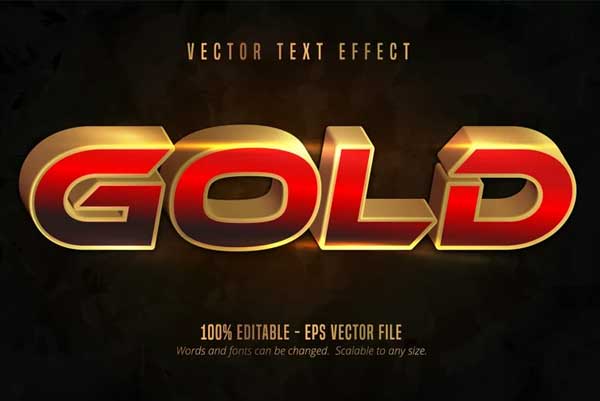Shiny Gold Style PSD Text Effect