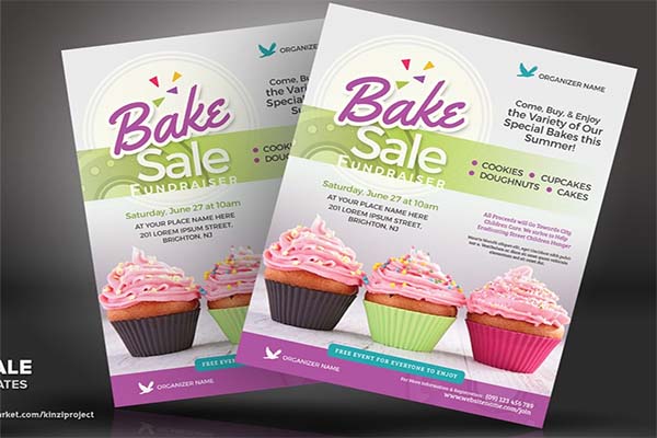 Simple Bake Sale Flyer Templates