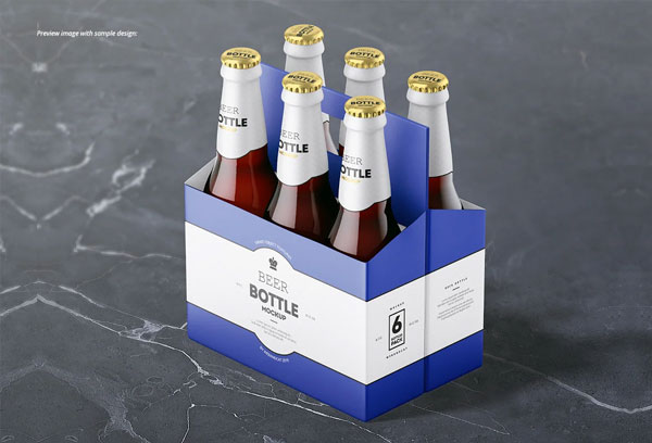 Simple Beer Bottle Mockup Set