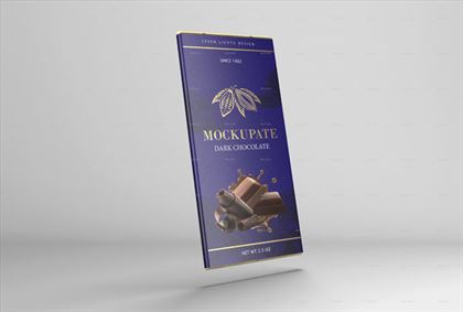Simple Chocolate Bar Packaging Mockup