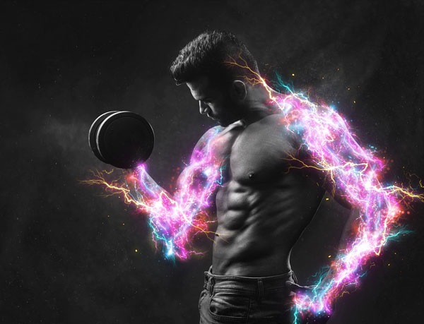 Simple Electric Energy Photoshop Action