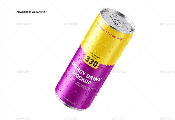 Simple Energy Drink Can Mock-up