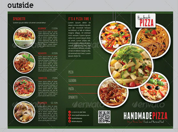 Simple Food And Pizza Tri-Fold Brochure