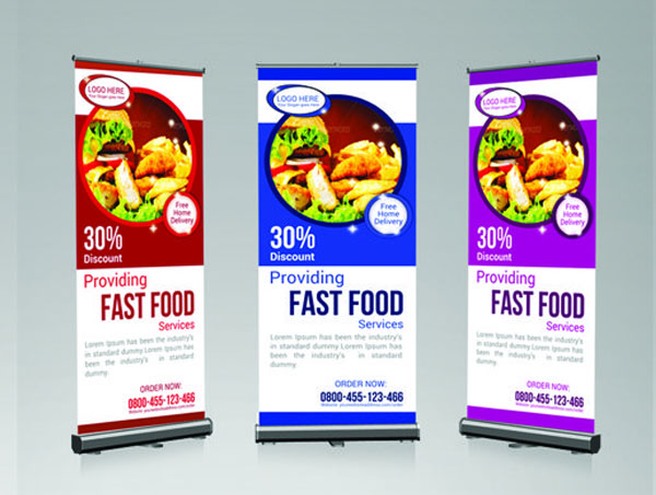 Simple Food Roll-up Banner
