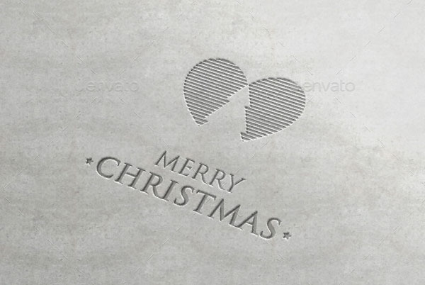 Simple Merry Christmas Logo Template