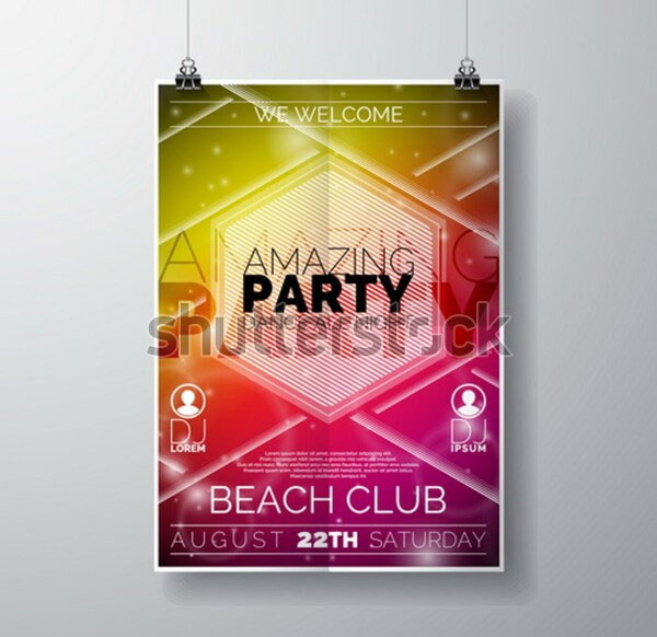 Simple Party Flyer poster template