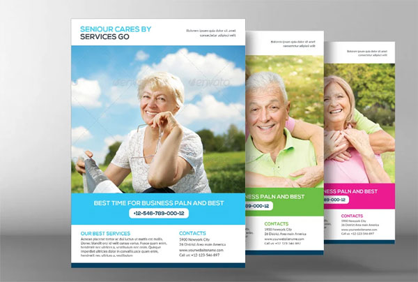 Simple Senior and Elderly Care Flyer