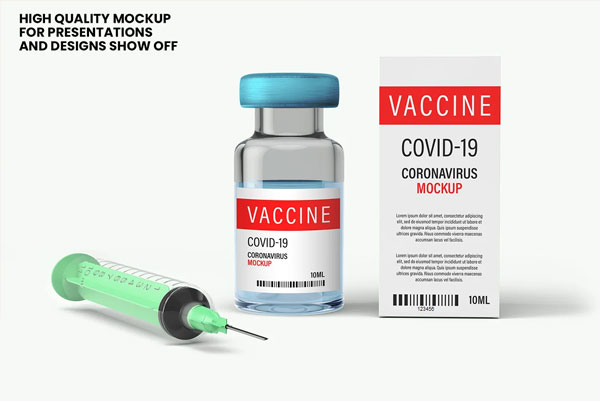 Simple Vaccine Bottle Mockups