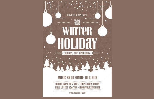 Simple Winter Holiday Flyer