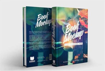 Smart Object Book Cover Mockup PSD Template