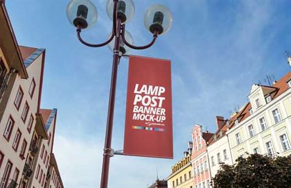 Download Lamp Post Banner Mockups Free Premium Psd Mockup Templates PSD Mockup Templates