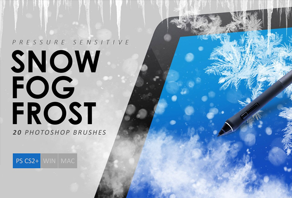 Snow, Fog, Frost Photoshop Brushes