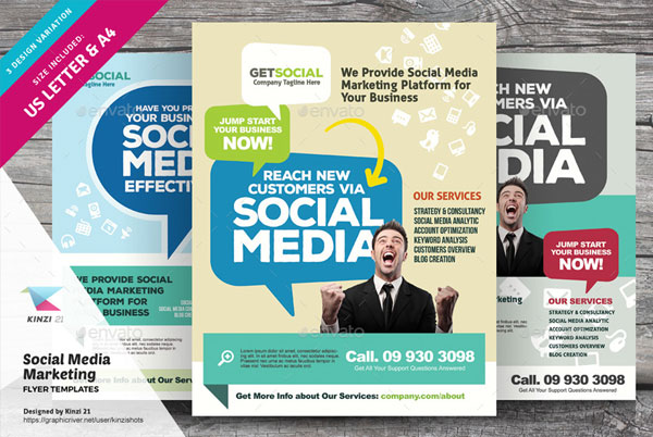 Social Media Marketing Plan Flyer Templates