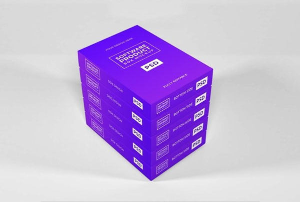 Software Box Packaging Mockup Template Bundle