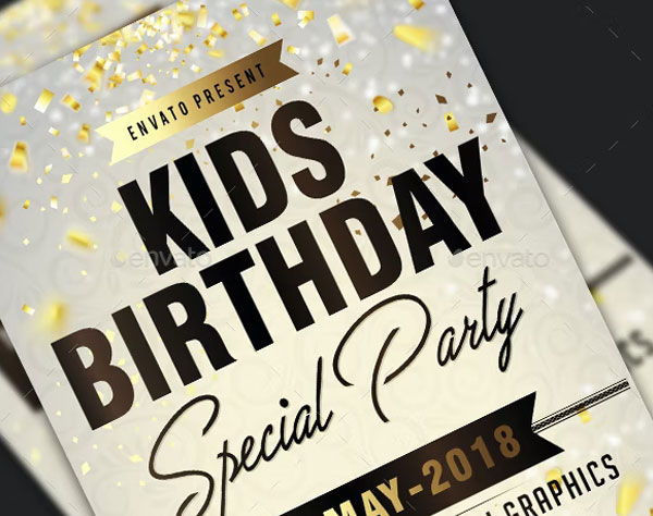 Special Kids Birthday Party Flyer