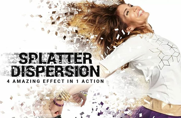 Splatter Dispersion Photoshop Action