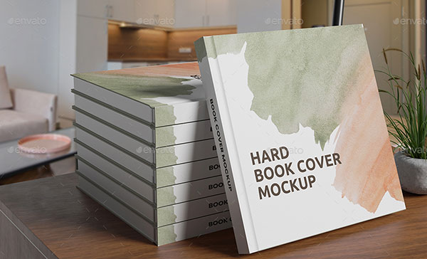 Square Book Cover Mockup