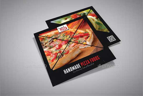 Square Food And Pizza Tri-Fold Brochure