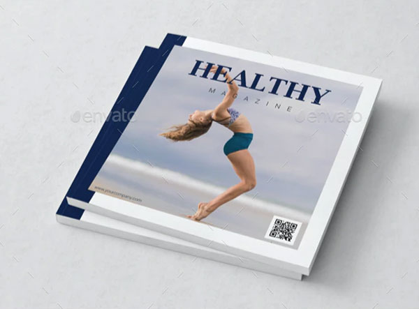 Square Healthy Food Magazine Template