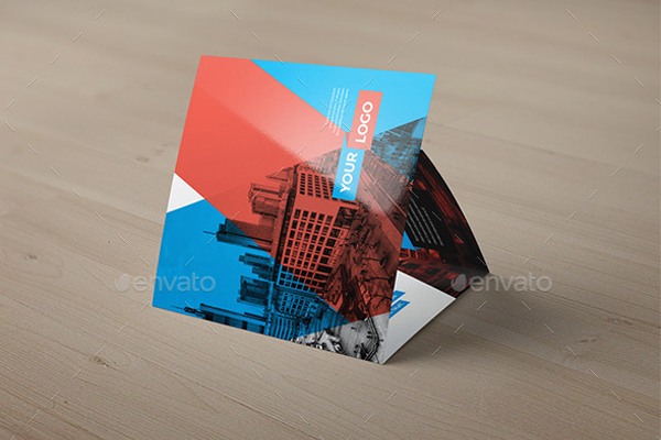 Square Travel Trifold Brochure Template