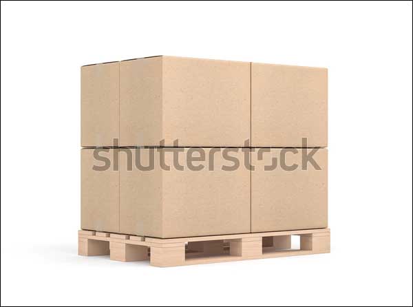 Stack Cardboard Boxes Mockup