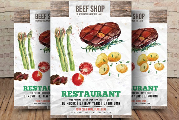 Steak BBQ Restaurant Flyer