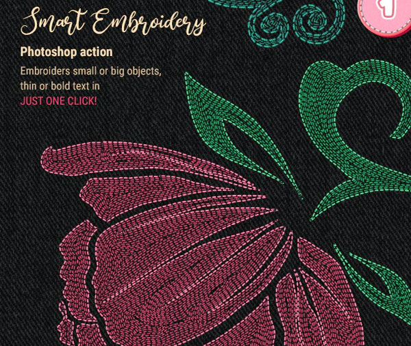 Stitch & Embroidery Photoshop Actions Bundle