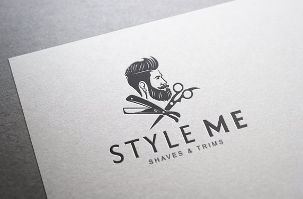 Style Me Barber Shop Logo Template