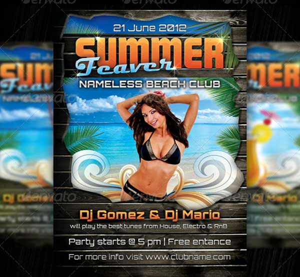Summer Party Club Flyers Templates