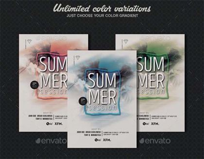 Summer Session Party Flyer Template
