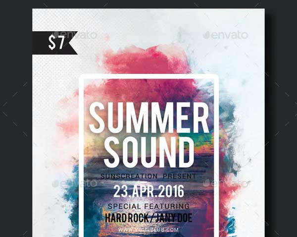 Summer Sound Party Flyer Template