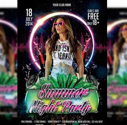 Summer Night Party Flyer Templates