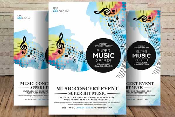 Super Music Party Flyer Templates
