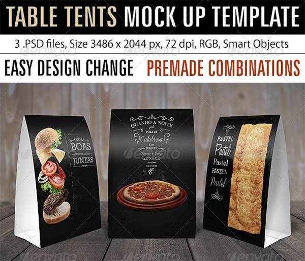 Table Tents Mockup Template