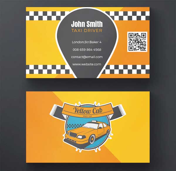 Taxi Business Card Free PSD Design