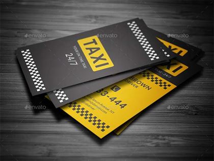 Taxi Business Card PSD Template