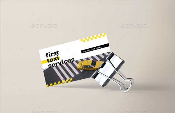 Taxi Services Business Card PSD Template