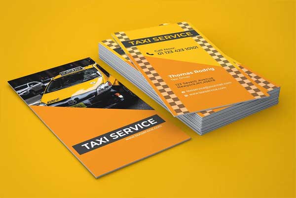Taxi Services Business Card Template
