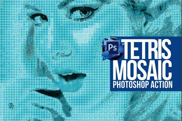 Tetris Mosaic Photoshop Action