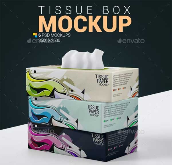 Tissue Box PSD Mockup