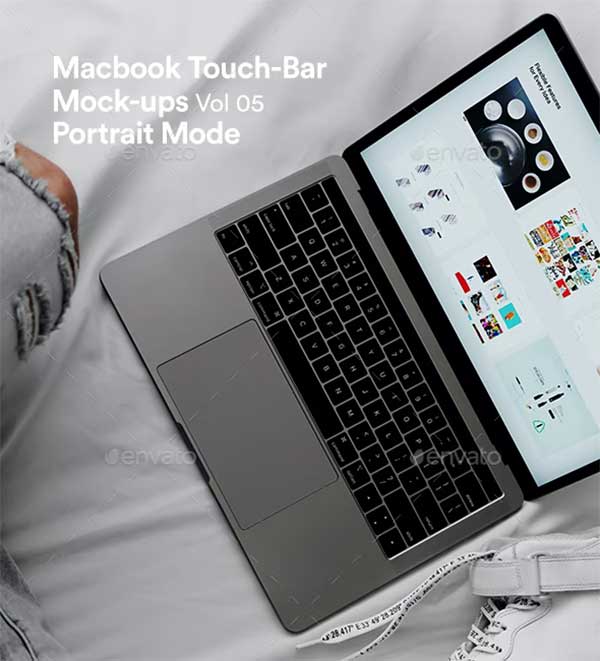 Touch Laptop Screen Mockup
