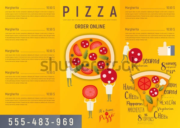 Tri Fold Pizza Store Brochure