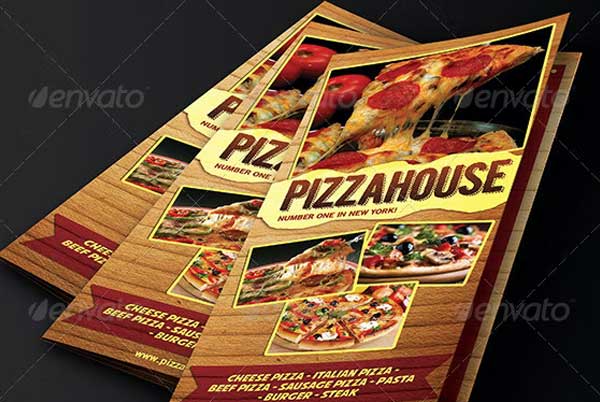 Trifold Pizza Menu Brochure